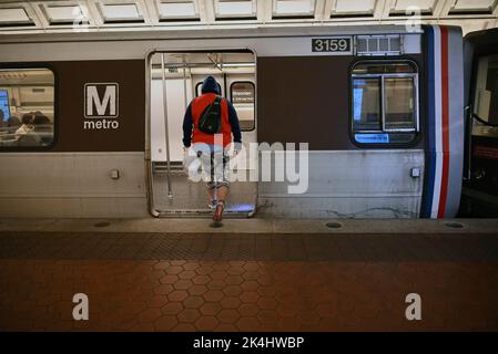 Métro réseau de transport public à Washington, DC. Banque D'Images