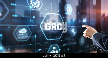 Gouvernance GRC concept de risque et de conformité Banque D'Images