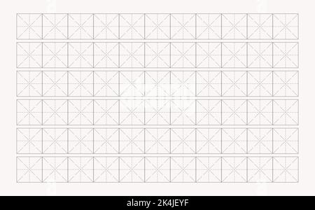 Classeur pour l'écriture de hiéroglyphes. Papier ligné pour l'impression. Motif géométrique pour l'école. Papier ligné réaliste. Simulateur d'écriture en chinois Illustration de Vecteur