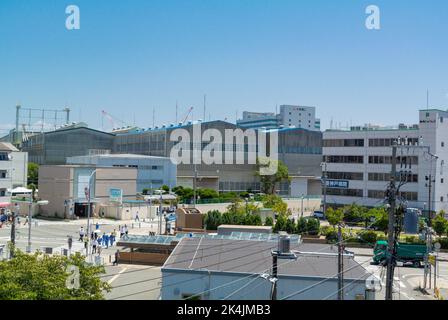 Quartier résidentiel typiquement japonais, Wadamisaki, Kobe, Hyogo, Japon Banque D'Images