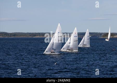 Classe Etchells flotte de course voiliers yachts dans la mer - Bacardi Cup Invitational Regatta Banque D'Images