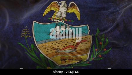 Drapeau d'Allegheny, comté de l'État de Pennsylvanie, États-Unis d'Amérique Banque D'Images