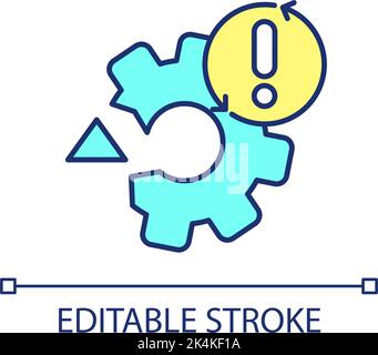 Icône de couleur RVB de perturbation opérationnelle Illustration de Vecteur