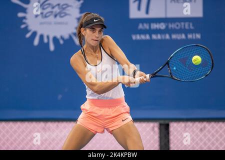 Hua Hin, Thaïlande. 03rd octobre 2022. HUA HIN, THAÏLANDE - OCTOBRE 3 : Antonia Schmidt d'Allemagne lors du deuxième tour de qualification contre Watsachol Sawatdee de Thaïlande lors de la TOURNÉE MONDIALE DE TENNIS de l'ITF CAL-COMP & XYZPRINTING 2022 à LA VRAIE ARENA HUA HIN on 3 octobre 2022 à HUA HIN, THAÏLANDE ( Credit: peter Van der Klooster/Alamy Live News Banque D'Images