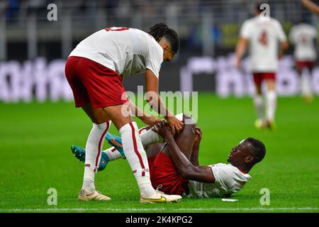 Milan, Italie. 01st, octobre 2022. Mady Camara de Roma vu pendant la série Un match entre Inter et Roma à Giuseppe Meazza à Milan. (Crédit photo: Gonzales photo - Tommaso Fimiano). Banque D'Images