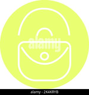 Petit sac à main jaune, illustration, vecteur sur fond blanc. Illustration de Vecteur