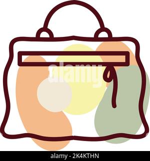 Grand sac à main pour femmes, illustration, vecteur sur fond blanc. Illustration de Vecteur