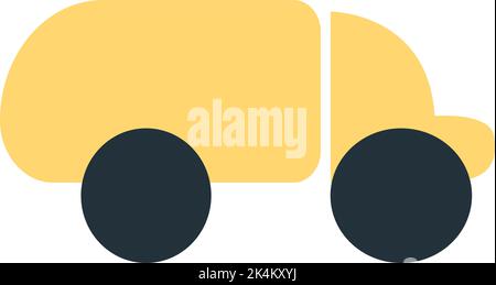 Voiture de voyage jaune, illustration, vecteur sur fond blanc. Illustration de Vecteur