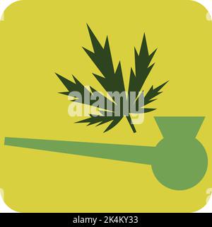 Pipe de cannabis, illustration, vecteur sur fond blanc. Illustration de Vecteur