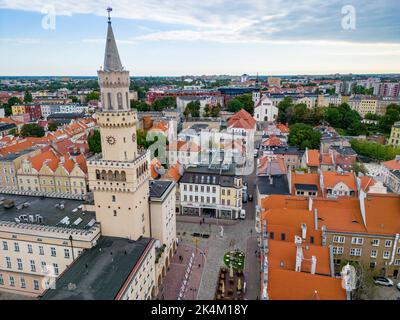 Opole vue aérienne Centre ville. Architecture traditionnelle de l'air. Silésie supérieure. Pologne. Europe. Banque D'Images