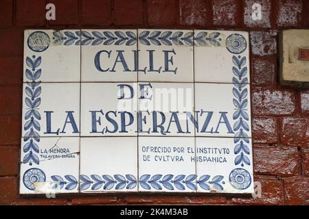 Calle de la Esperanza à Bogota Banque D'Images