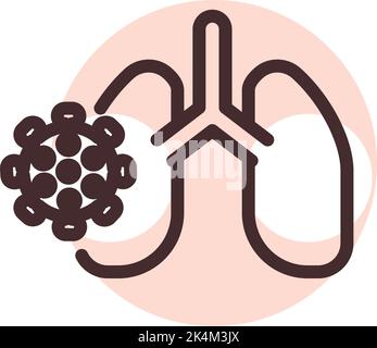Poumons infectés Covid 19, illustration, vecteur sur fond blanc. Illustration de Vecteur