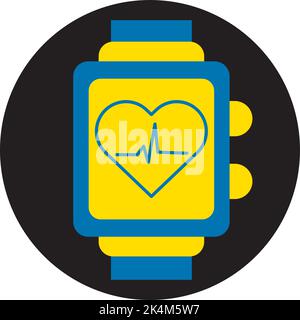 Montre de fitness, illustration, vecteur sur fond blanc. Illustration de Vecteur