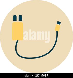 Chargeur électronique, illustration, vecteur sur fond blanc. Illustration de Vecteur