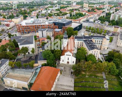 Opole vue aérienne Centre ville. Architecture traditionnelle de l'air. Silésie supérieure. Pologne. Europe. Banque D'Images