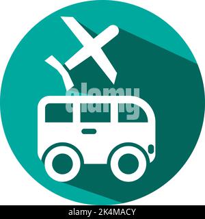 Transfert hôtel en bus, illustration, vecteur sur fond blanc. Illustration de Vecteur