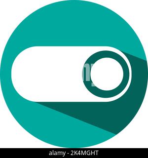 Bouton mobile activé, illustration, vecteur sur fond blanc. Illustration de Vecteur