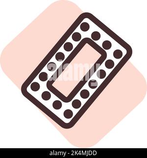 Pilules contraceptives, illustration, vecteur sur fond blanc. Illustration de Vecteur