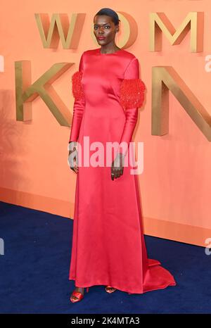 Londres, Royaume-Uni. 03rd octobre 2022. 3 octobre 2022. Londres, Royaume-Uni. Sheila Atim arrivant à la Woman King Premiere, Odeon Luxe, Leicester Square, Londres. Crédit : Doug Peters/Alamy Live News Banque D'Images