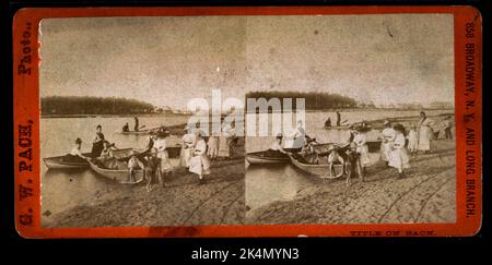 Lac Wesley. Pach, G. W. (Gustavus W.) (1845-1904) (photographe) Emporium stéréoscopique de James Cremer (distributeur). Collection de Robert N. Dennis de