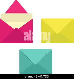 Lettres colorées, illustration, vecteur sur fond blanc. Illustration de Vecteur