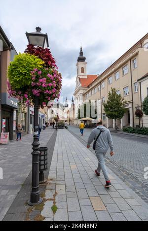 Rues de la ville de Trnava, Slovaquie Banque D'Images