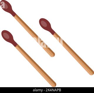 Allumettes de feu, illustration, vecteur sur fond blanc. Illustration de Vecteur