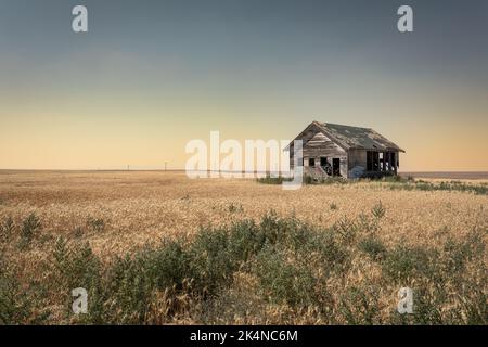 The Abdied Highland School House, près de Coulee City, Washington State, États-Unis Banque D'Images