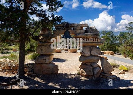 Hermit's Rest - C-1914 arrêt de repos rustique le long de la rive sud du Grand Canyon en Arizona Banque D'Images