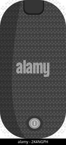 Haut-parleur bluetooth noir, illustration, vecteur sur fond blanc. Illustration de Vecteur