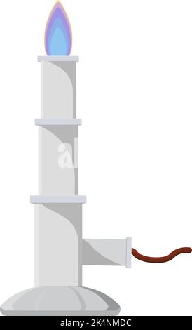 Bec Bunsen, illustration, vecteur sur fond blanc. Illustration de Vecteur