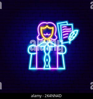 Signe Neon du poète William Shakespeare Illustration de Vecteur