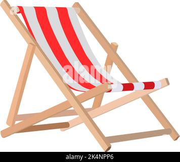 Chaise de plage, illustration, vecteur sur fond blanc. Illustration de Vecteur