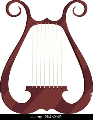 Lyre brun romain, illustration, vecteur sur fond blanc. Illustration de Vecteur