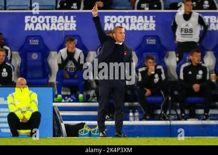 3rd octobre 2022 ; The King Power Stadium, Leicester, Leicestershire, Angleterre ; Premier League football, Leicester City versus Nottingham Forest ; le directeur de la ville de Leicester Brendan Rodgers Banque D'Images