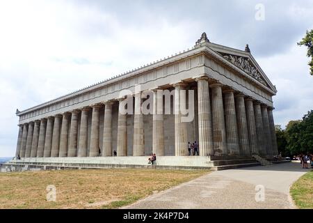 Donaustauf, Allemagne - 15 août 2018: Walhalla un temple néoclassique Banque D'Images