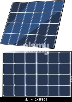 Panneaux solaires, illustration, vecteur sur fond blanc. Illustration de Vecteur