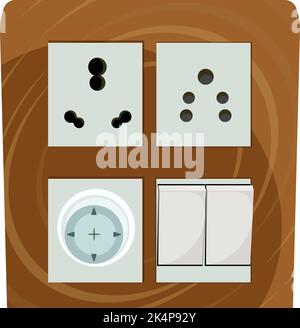 Carte de commutation, illustration, vecteur sur fond blanc. Illustration de Vecteur