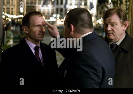 RALPH FIENNES, RUDY BLOMME, Brendan Gleeson, à Bruges, 2008 Banque D'Images