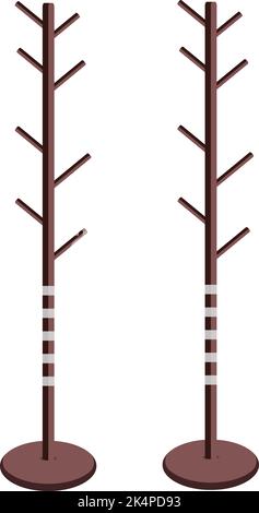 Porte-cintres, illustration, vecteur sur fond blanc. Illustration de Vecteur