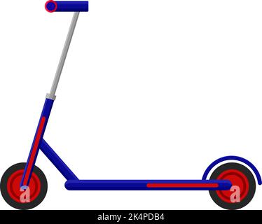 Scooter électrique rouge, illustration, vecteur sur fond blanc. Illustration de Vecteur