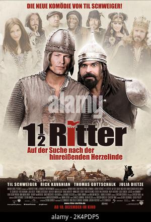 SCHWEIGER,KAVANIAN,DIETZE,KIER,HALLERVORDEN,BLANCO,SATTLER,ELSNER,AFFICHE, UN ET DEMI CHEVALIERS - À LA RECHERCHE DE LA PRINCESSE RAVISHING HERZELINDE, 2008 Banque D'Images