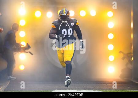 Pittsburgh, Pennsylvanie, États-Unis. 2nd octobre 2022. 2 octobre 2022 Steelers de Pittsburgh attaque défensive Larry Ogunjobi (99) entrée pendant les Steelers de Pittsburgh contre les Jets de New York à Pittsburgh, PA au stade Acrisure. Jake Mysliwczyk/BMR (image de crédit : © Jake Mysliwczyk/BMR via ZUMA Press Wire) Banque D'Images