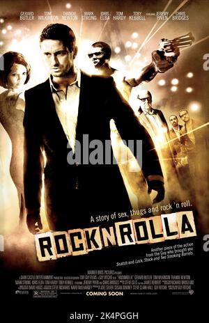 THANDIE NEWTON, GERARD BUTLER, TOBY KEBBELL, TOM WILKINSON, MARK STRONG, AFFICHE IDRIS ELBA, ROCKNROLLA, 2008 Banque D'Images