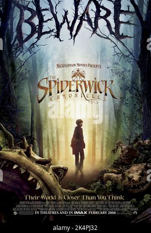 AFFICHE FREDDIE HIGHMORE, THE SPIDERWICK CHRONICLES, 2008 Banque D'Images