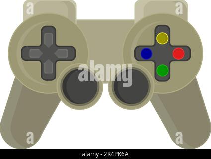Manette de jeu grise, illustration, vecteur sur fond blanc. Illustration de Vecteur
