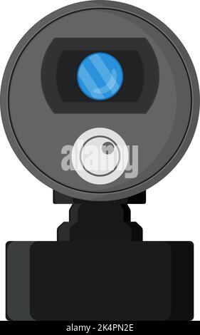 Caméra d'ordinateur, illustration, vecteur sur fond blanc. Illustration de Vecteur