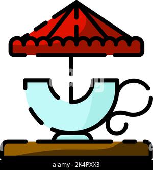 Amusment Park Merry Go round, illustration, vecteur sur fond blanc. Illustration de Vecteur