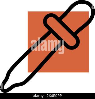 Compte-gouttes numérique, illustration, vecteur sur fond blanc. Illustration de Vecteur