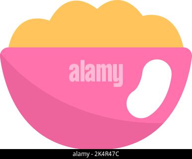 Porridge de jardin d'enfants, illustration, vecteur sur fond blanc. Illustration de Vecteur